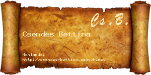 Csendes Bettina névjegykártya